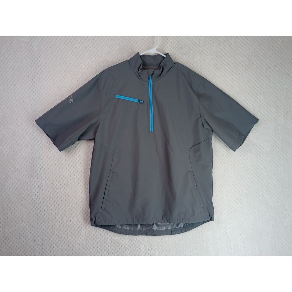 Callaway Weather Series Golf Men's Large Gray Quarter Zip Pullover Shirt